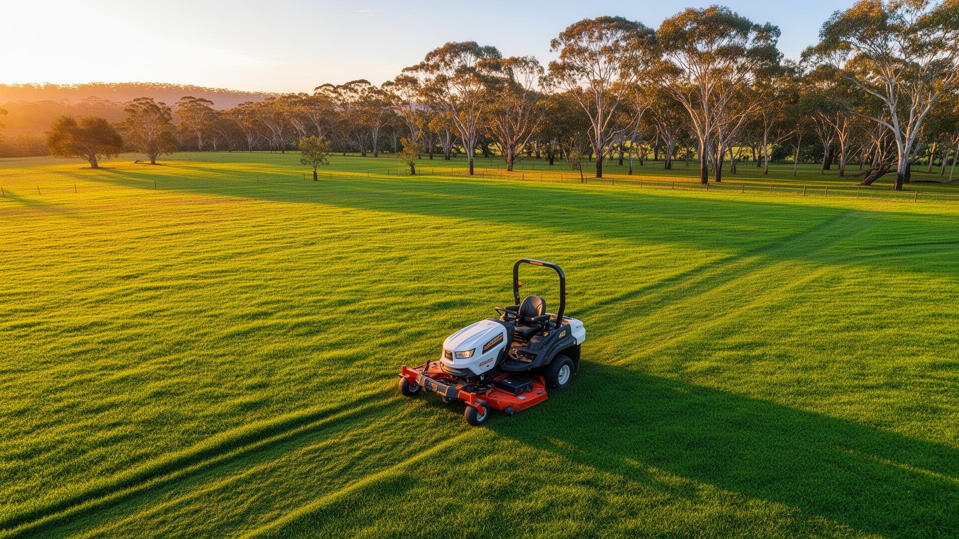 acreage mowing on riding lawn mower